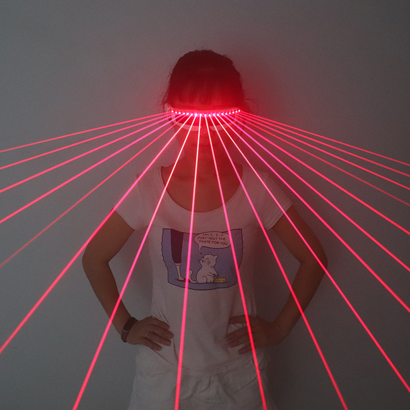 Glow In The Dark Party Glasses - 650 nm rote Laserbrille, Bühnenkleidung, Performance-Requisiten,