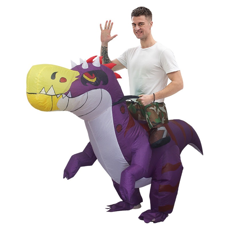Inflatable Dinosaur Costume Adult - Halloween Dinosaurier Aufblasbares Kostüm Lustiges Reittier