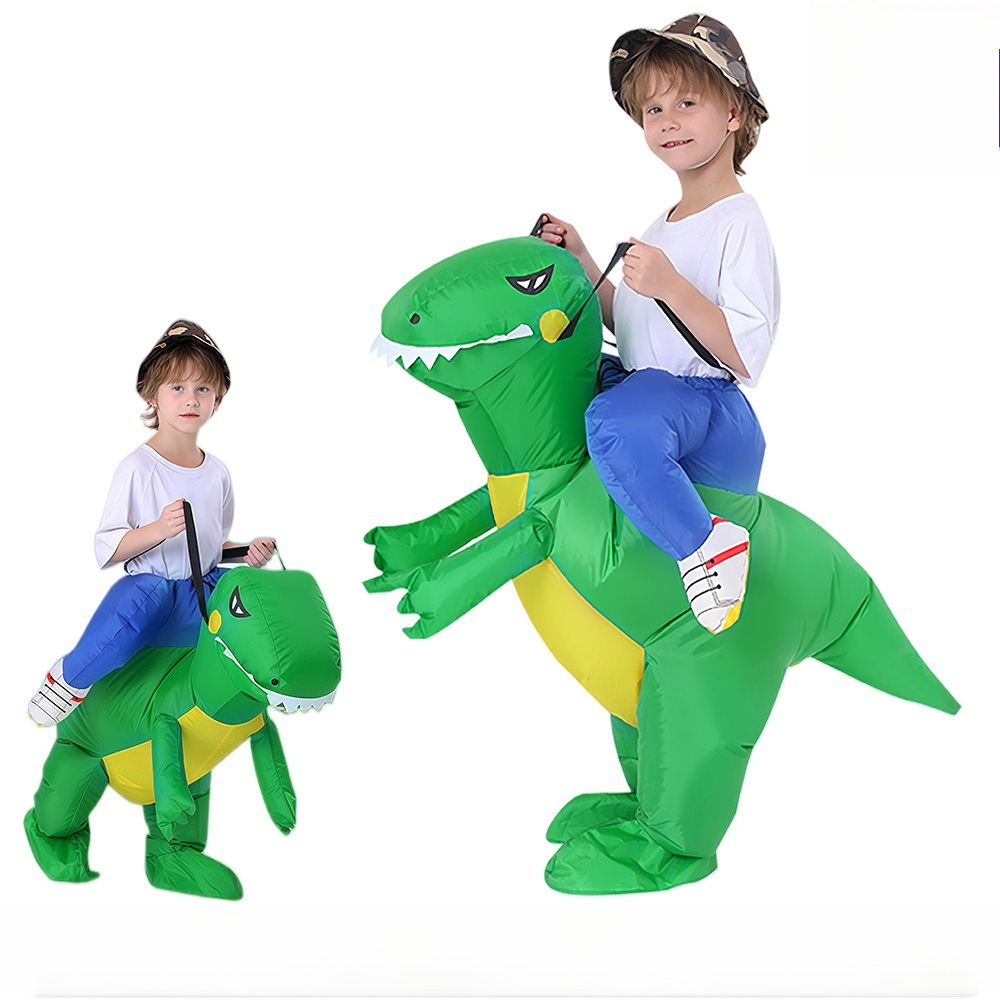 Costumes - ZOETOPKID Aufblasbares Grünes Dinosaurier-Kostüm, Aufsitz-Dinosaurier-Cosplay-Kostüm, Outfit