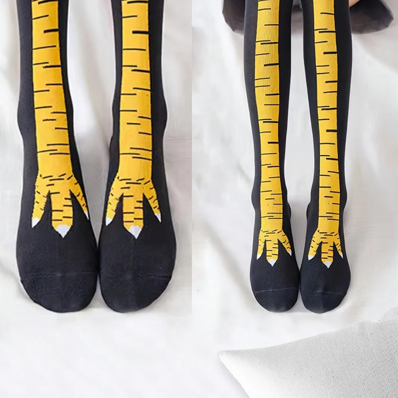 1/2/5 Paar Damen Kniestrümpfe  – Funny Chicken Leg Socks Bewertung und Preis