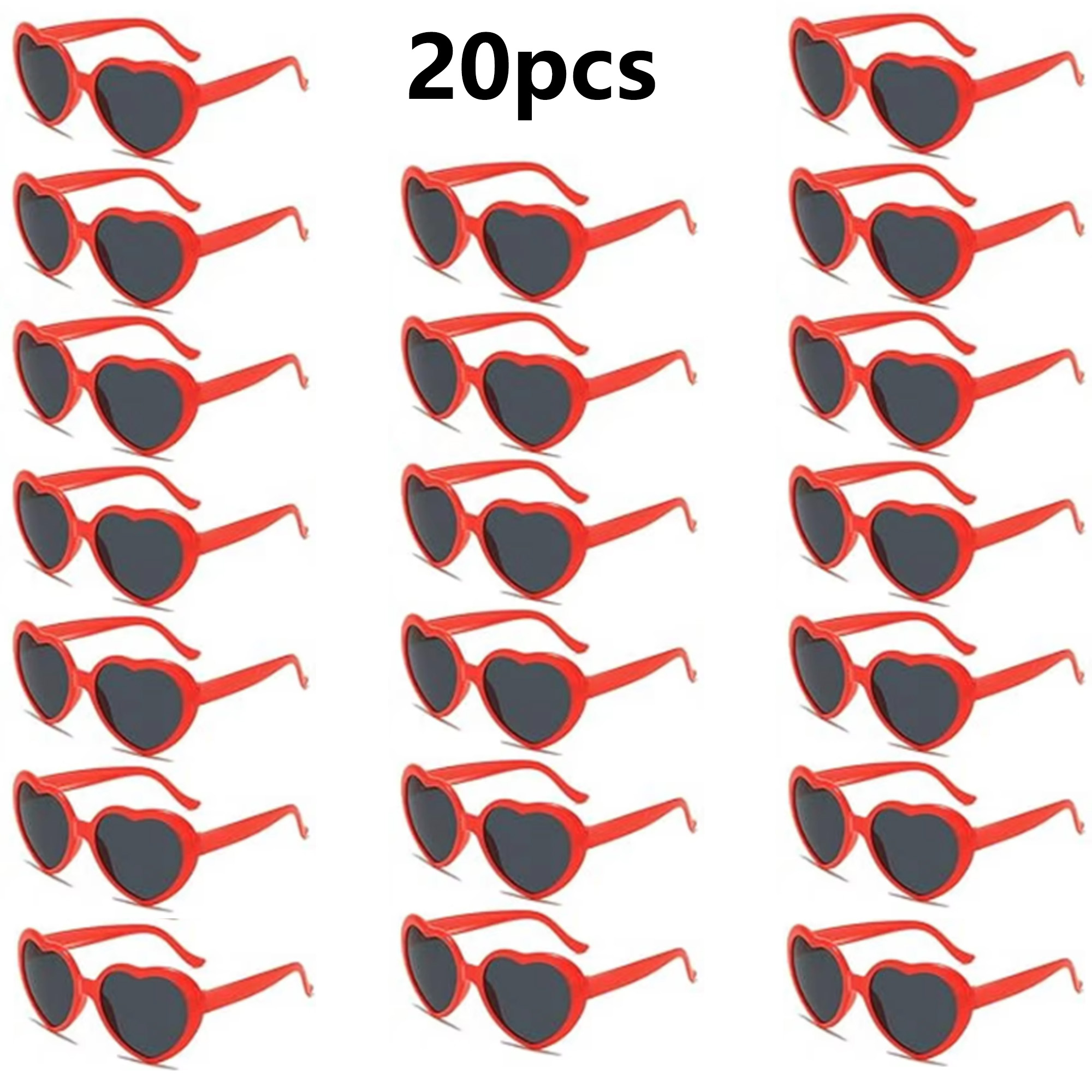 20er-Pack Rote Herz-Sonnenbril – Glow In The Dark Party Glasses Bewertung und Preis