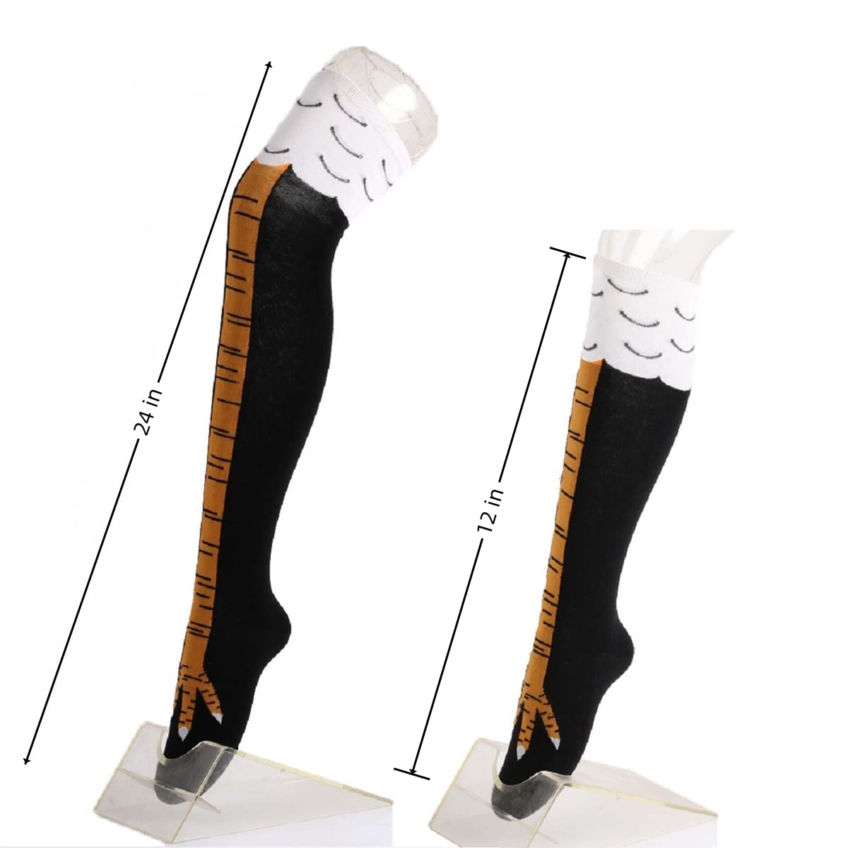 1/2 Paar Oberschenkelstrümpfe  – Funny Chicken Leg Socks Bewertung und Preis