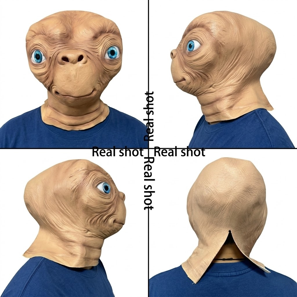 ET Alien Latexmaske Halloween  – Latex Alien Mask Realistic Bewertung und Preis