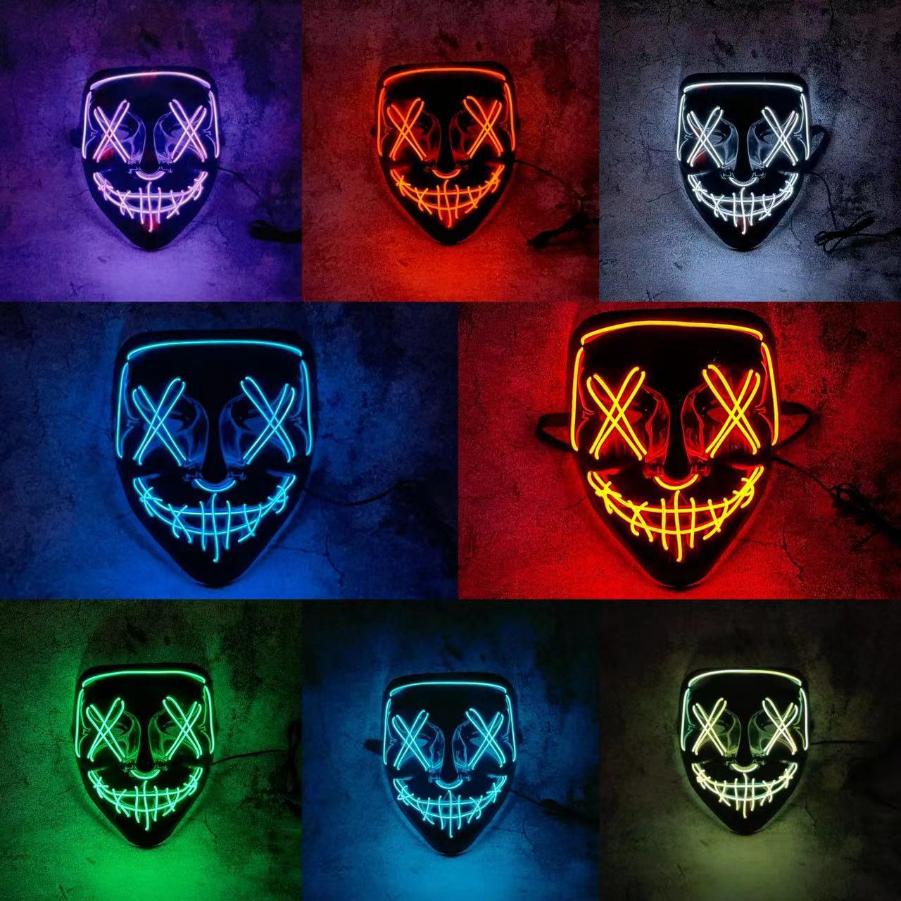Kabellose Neon-LED-Purge-Maske – Led Purge Mask Halloween Bewertung und Preis