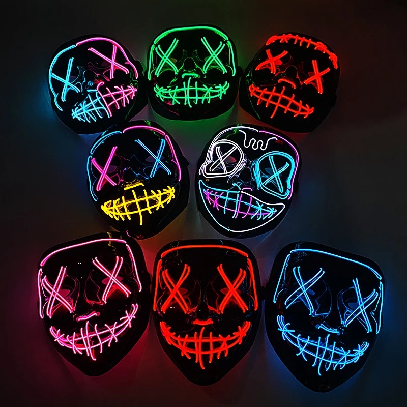 Kabellose Neon-LED-Purge-Maske – Led Purge Mask Halloween Bewertung und Preis